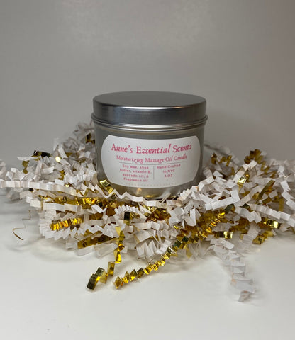 Moisturizing massage oil candle